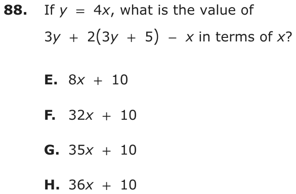 Question 88 as printed on page 208 of the DOE handbook.