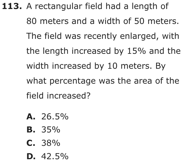 Question 113 as printed on page 215 of the DOE handbook.
