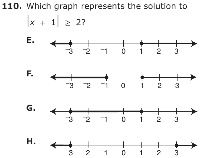 Question 110 as printed on page 214 of the DOE handbook.