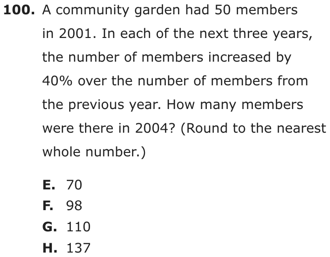 Question 100 as printed on page 211 of the DOE handbook.