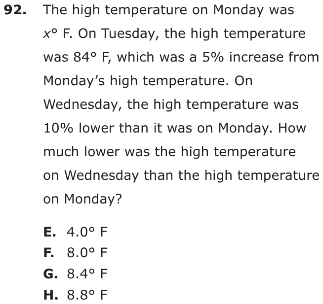 Question 92 as printed on page 209 of the DOE handbook.