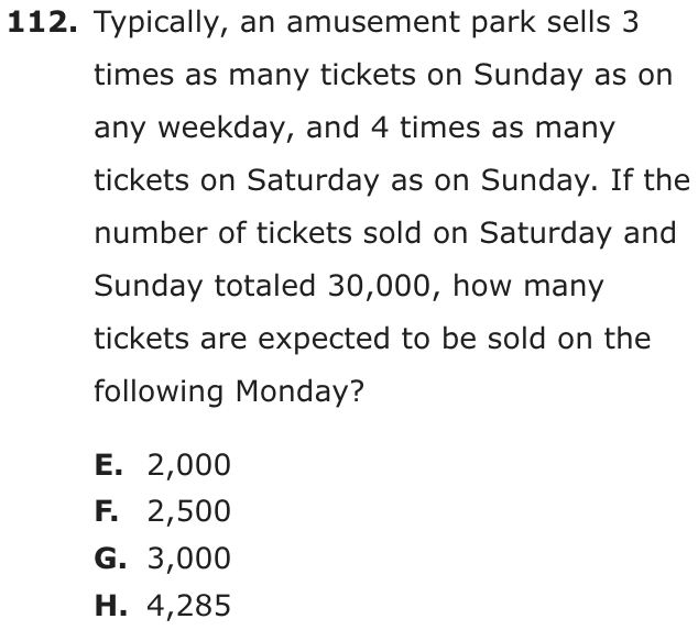 Question 112 as printed on page 215 of the DOE handbook.