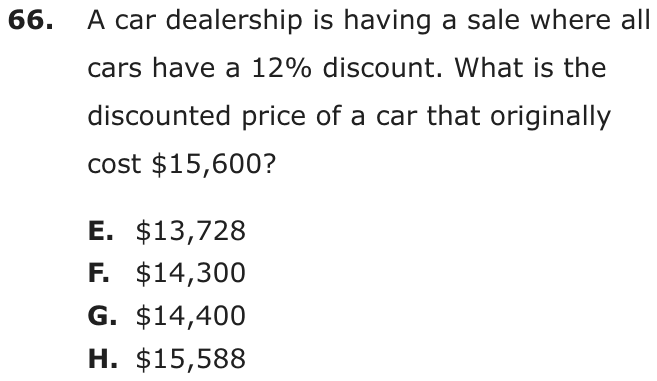 Question 66 as printed on page 201 of the DOE handbook.