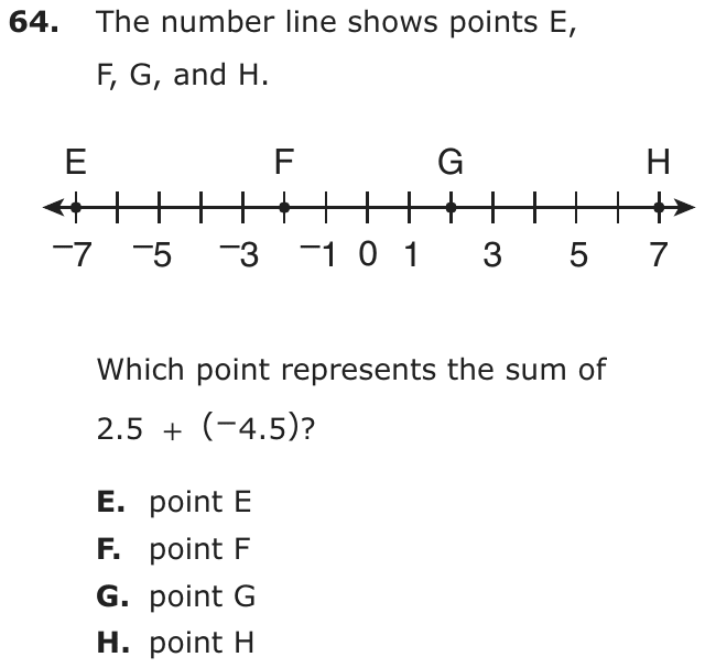 Question 64 as printed on page 200 of the DOE handbook.