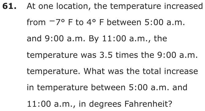 Question 61 as printed on page 199 of the DOE handbook.