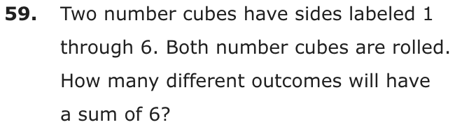 Question 59 as printed on page 198 of the DOE handbook.