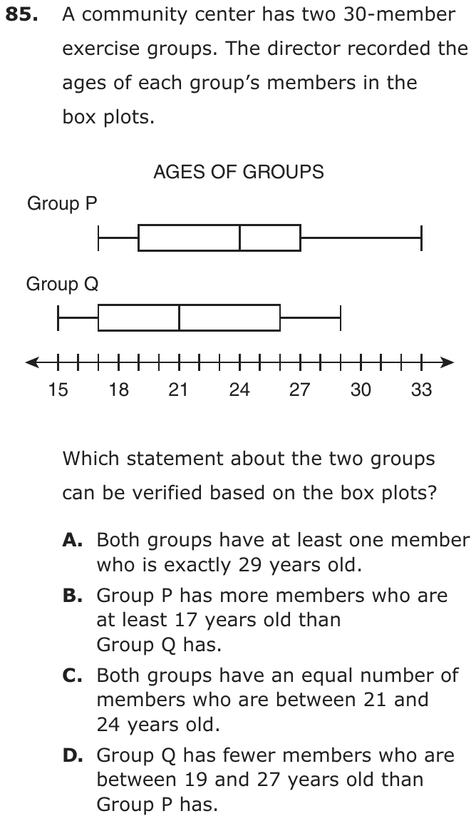 Question 85 as printed on page 207 of the DOE handbook.