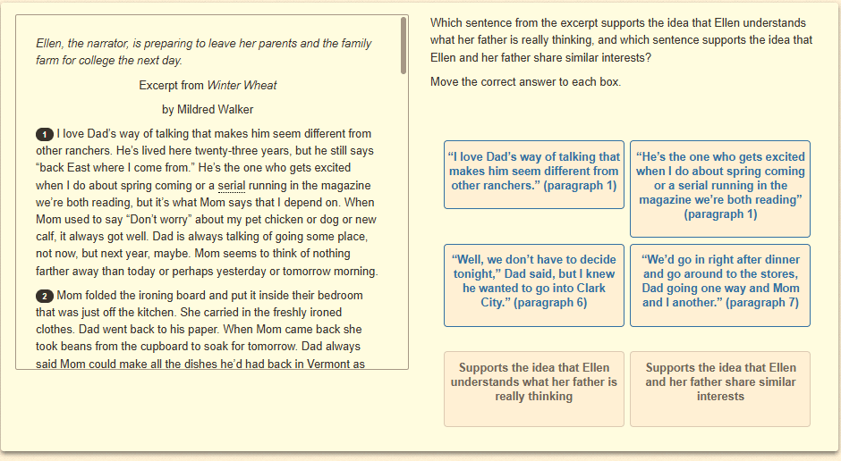 Question 16 as shown on the screen of the DOE’s digital test.