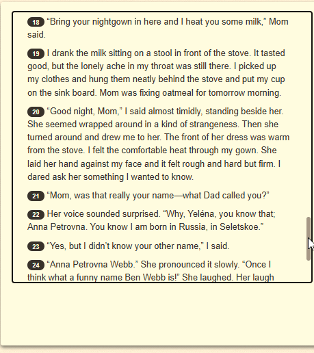 The passage “Excerpt from Winter Wheat” as shown on the DOE’s digital test, screen 6 of 7.