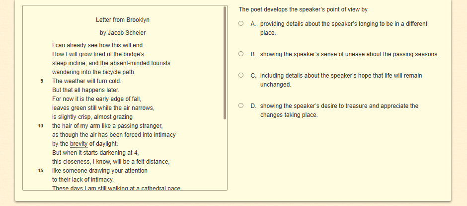 Question 48 as shown on the screen of the DOE’s digital test.