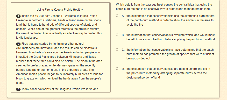Question 35 as shown on the screen of the DOE’s digital test.
