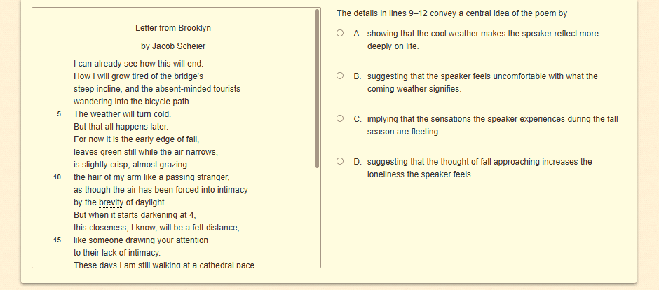 Question 44 as shown on the screen of the DOE’s digital test.
