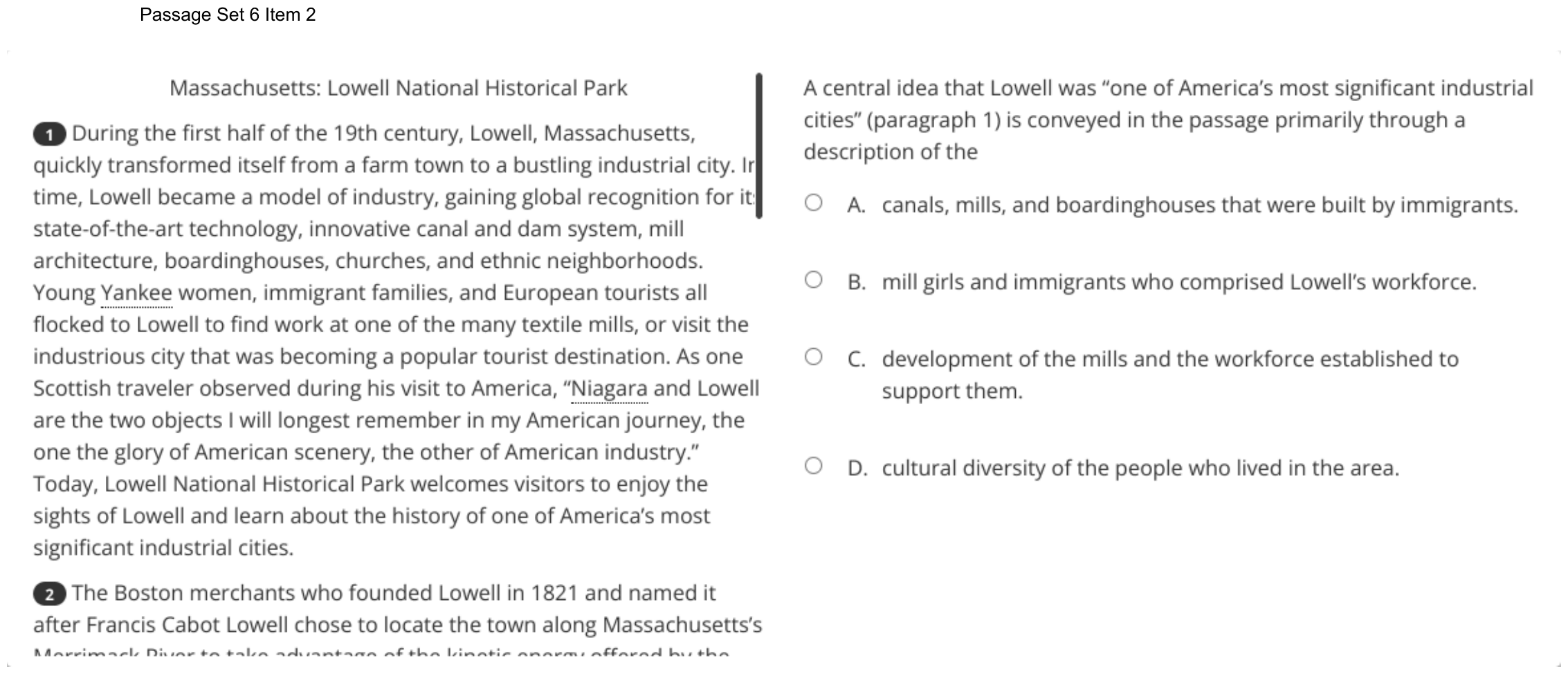 Question 37 as shown on the DOE’s digital test, page 52 of its printable version.