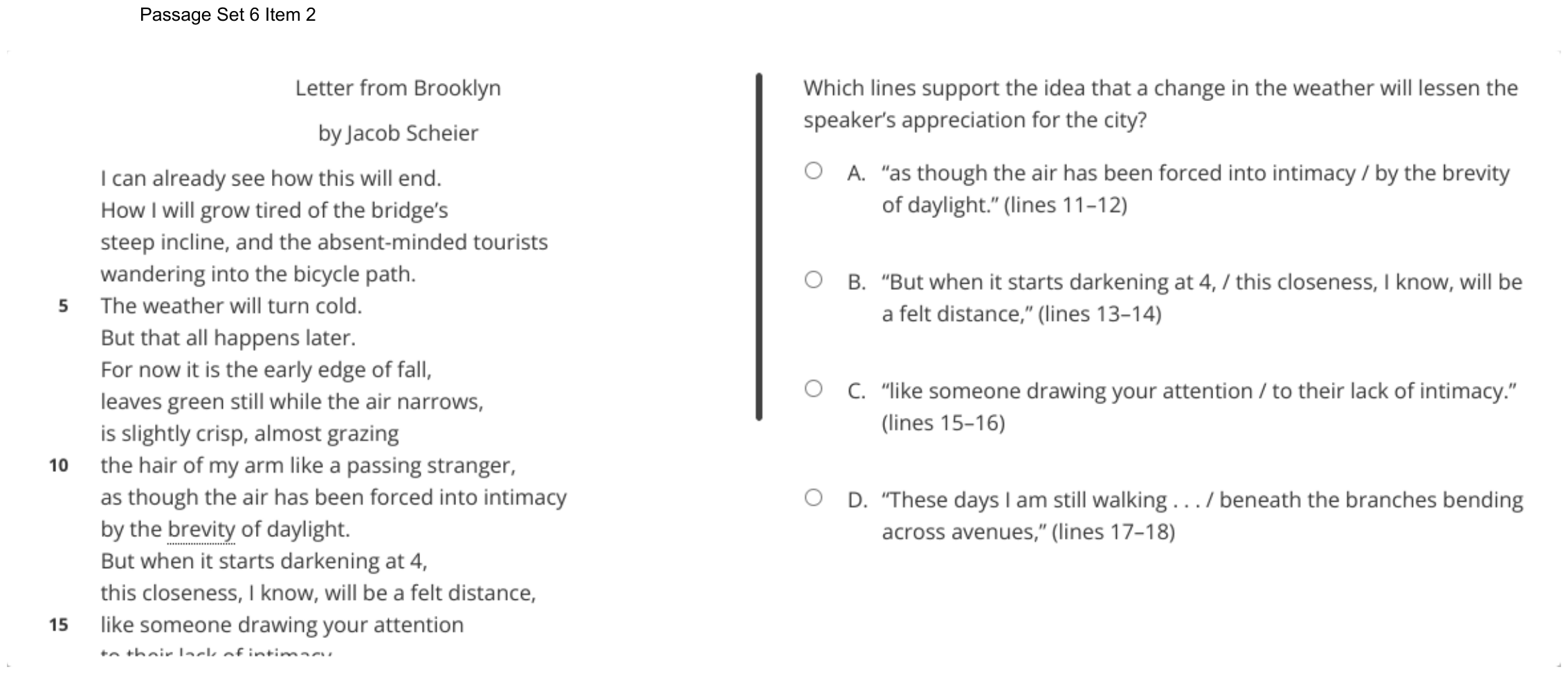 Question 37 as shown on the DOE’s digital test, page 52 of its printable version.