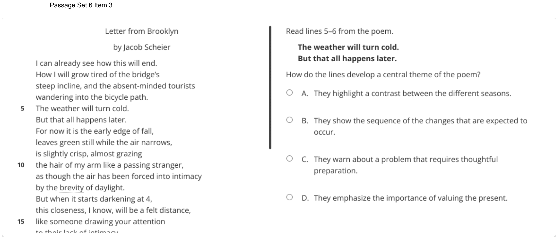 Question 38 as shown on the DOE’s digital test, page 53 of its printable version.
