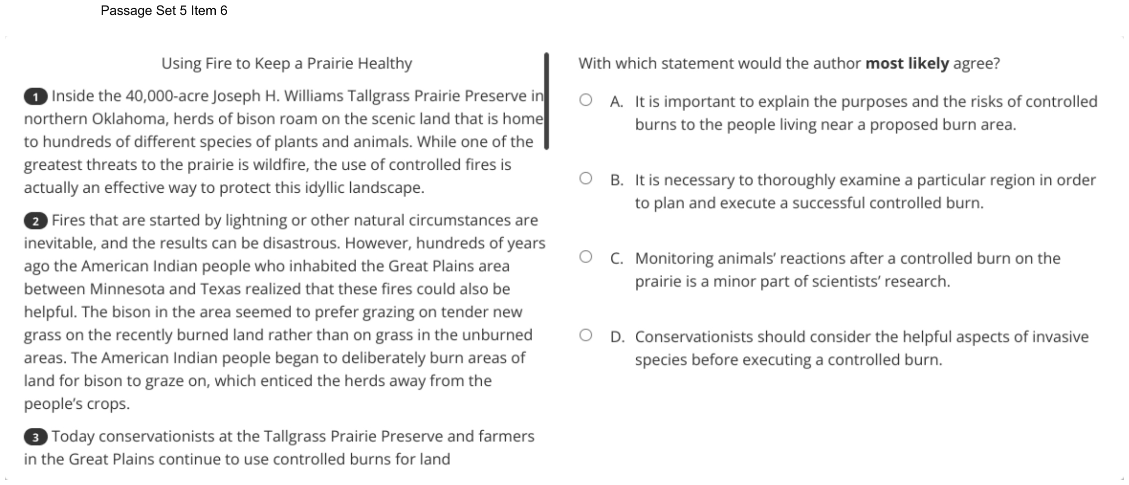 Question 34 as shown on the DOE’s digital test, page 47 of its printable version.