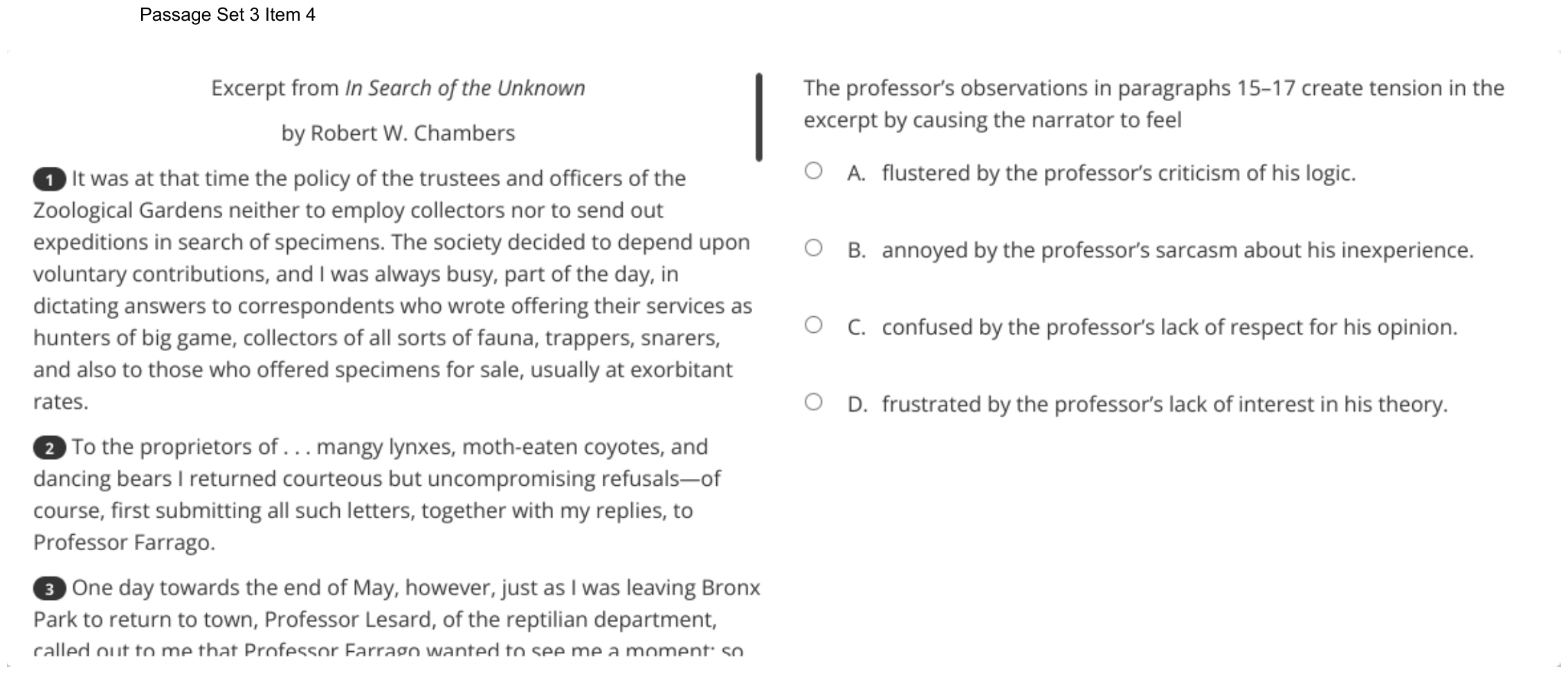 Question 17 as shown on the DOE’s digital test, page 25 of its printable version.