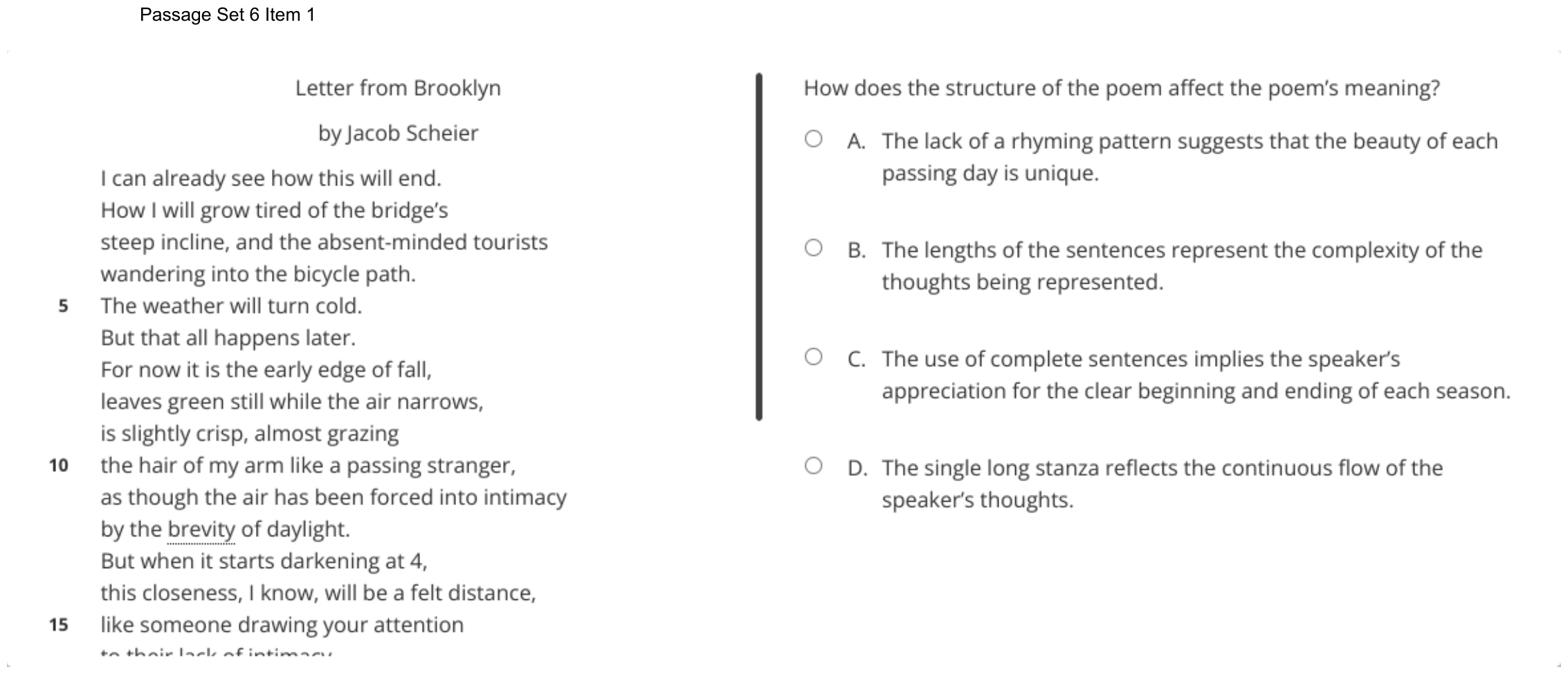 Question 36 as shown on the DOE’s digital test, page 51 of its printable version.