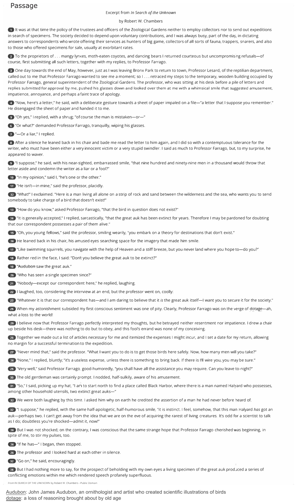 The passage “Excerpt from In Search of the Unknown” as printed on page 21 of the DOE handbook.
