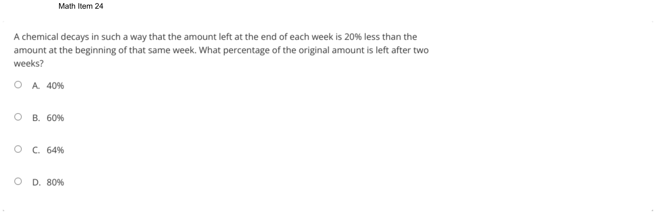 Question 24 as shown on the DOE’s digital test, page 96 of its printable version.