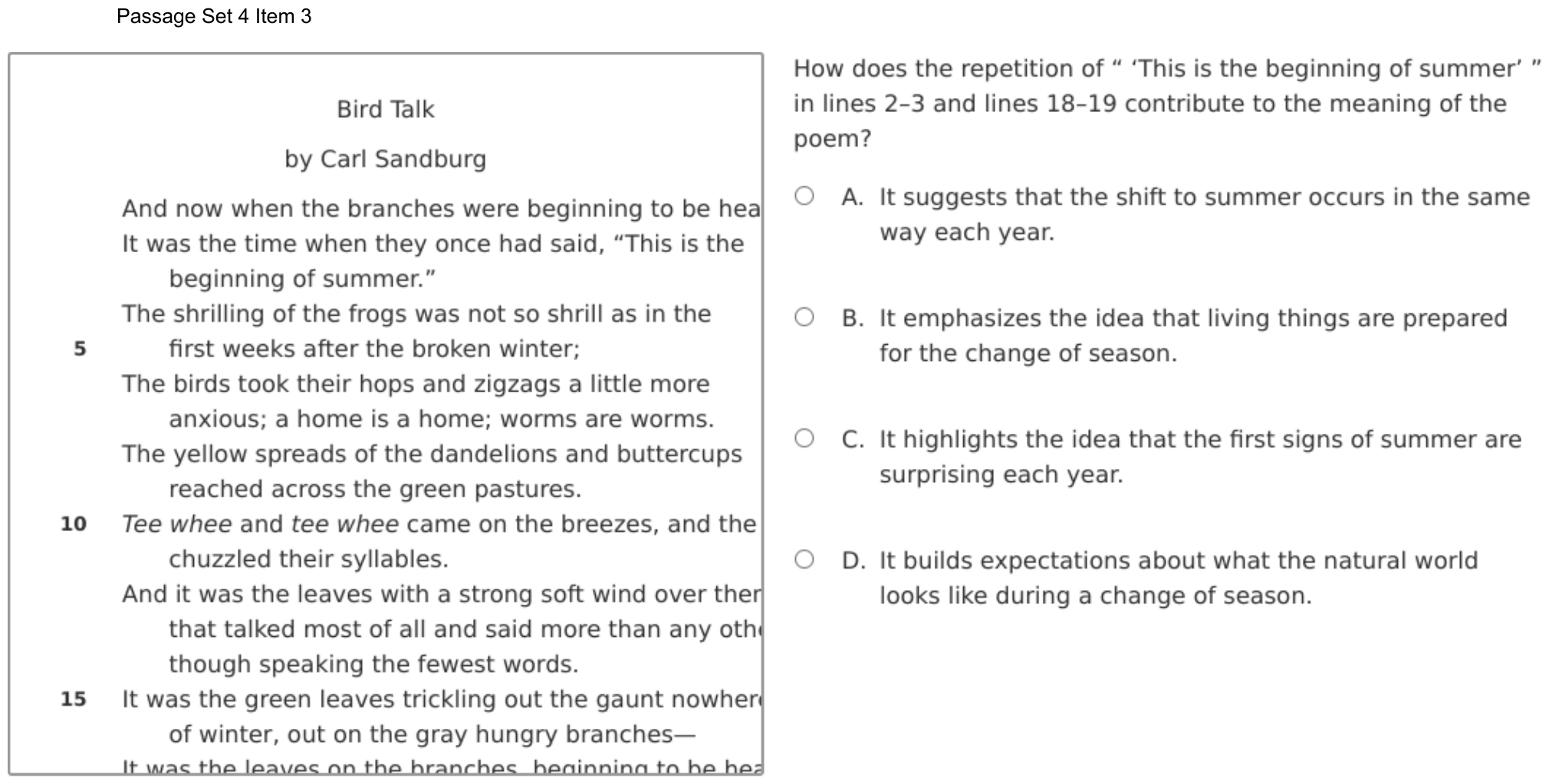 Question 22 as shown on the DOE’s digital test, page 35 of its printable version.
