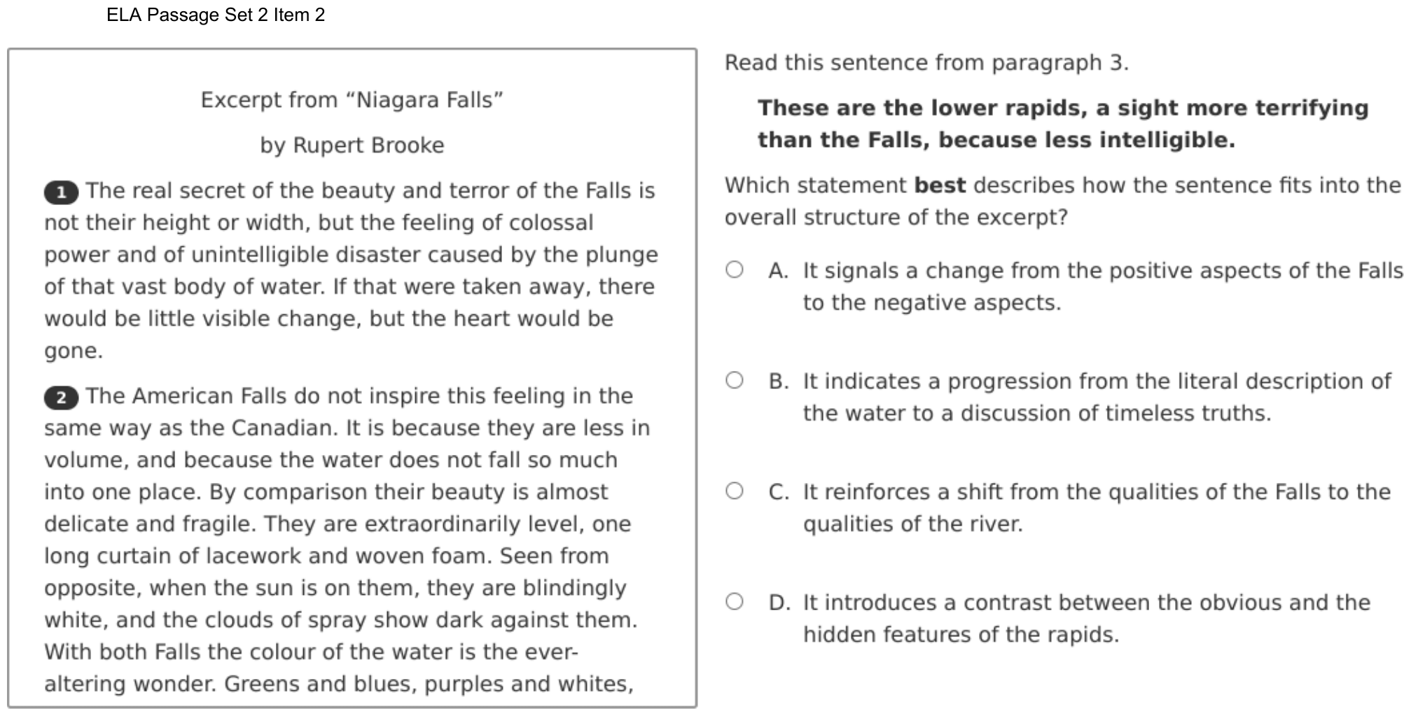 Question 8 as shown on the DOE’s digital test, page 16 of its printable version.
