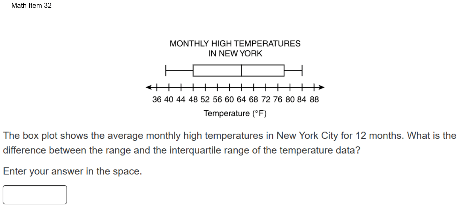 Question 32 as shown on the DOE’s digital test, page 105 of its printable version.