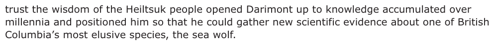 The passage “Wolves of the Sea” as printed on page 24 of the DOE handbook.