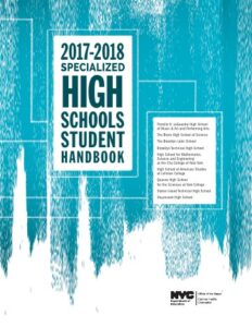 Cover of the Specialized High Schools Student Handbook 2017–2018
