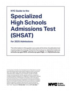 Cover of the NYC Guide to the Specialized High Schools Admissions Test (SHSAT) for 2025 Admissions